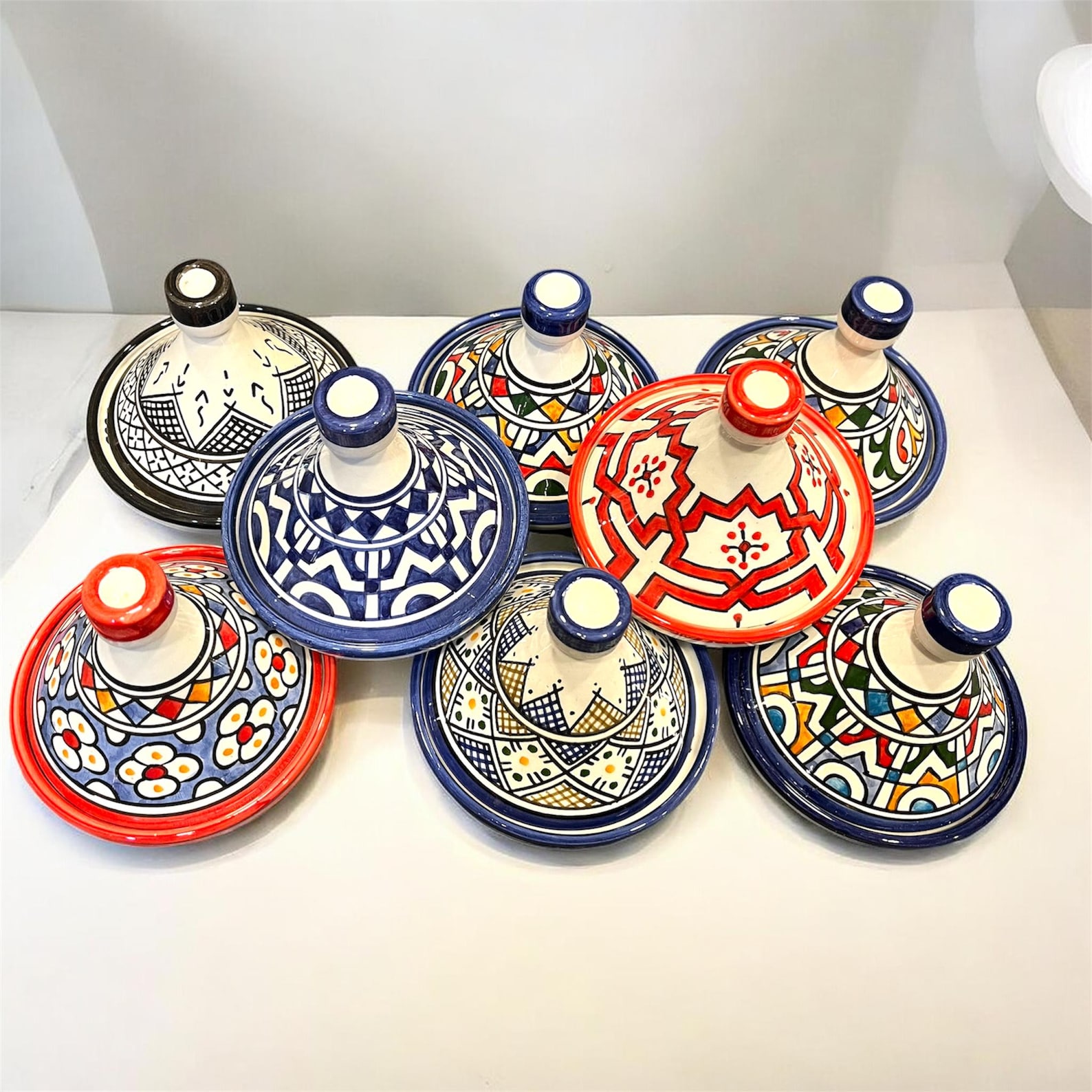 Berber Handmade Ceramic Mini Colorful Artisan Tagine 12cm