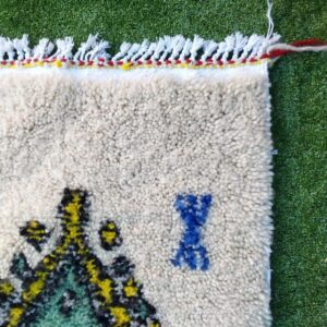 Berber Symbol Handmade Vivid Color Sheep Wool Rug