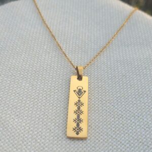 Berber Symbol Gold Stainless Steel Jewelry Necklace for Everyday Personal Styling