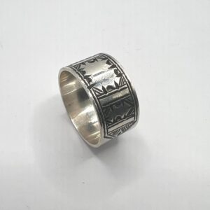 Berber Handmade Sterling Silver Tuareg Engraved Jewelry Ring