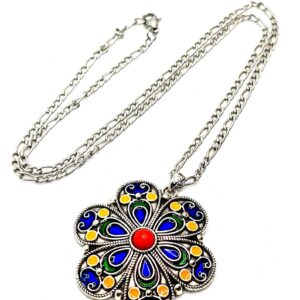 Amazigh Necklace kabyle berbère with une chaîne in Stainless Steel Necklace ethnique