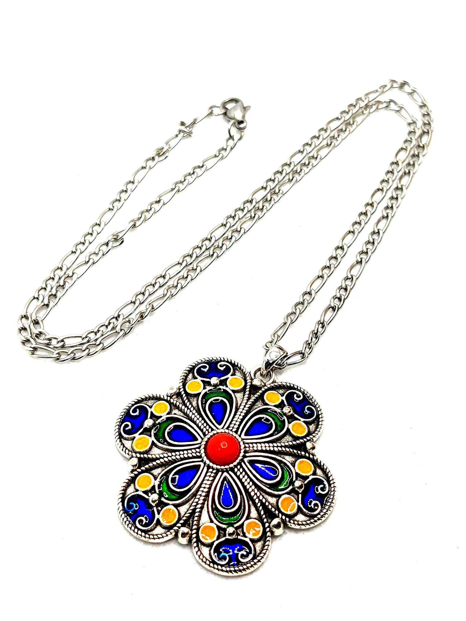 Amazigh Necklace kabyle berbère with une chaîne in Stainless Steel Necklace ethnique