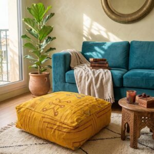 Berber Sabra Marocain Fait Main Berbère en Pouf