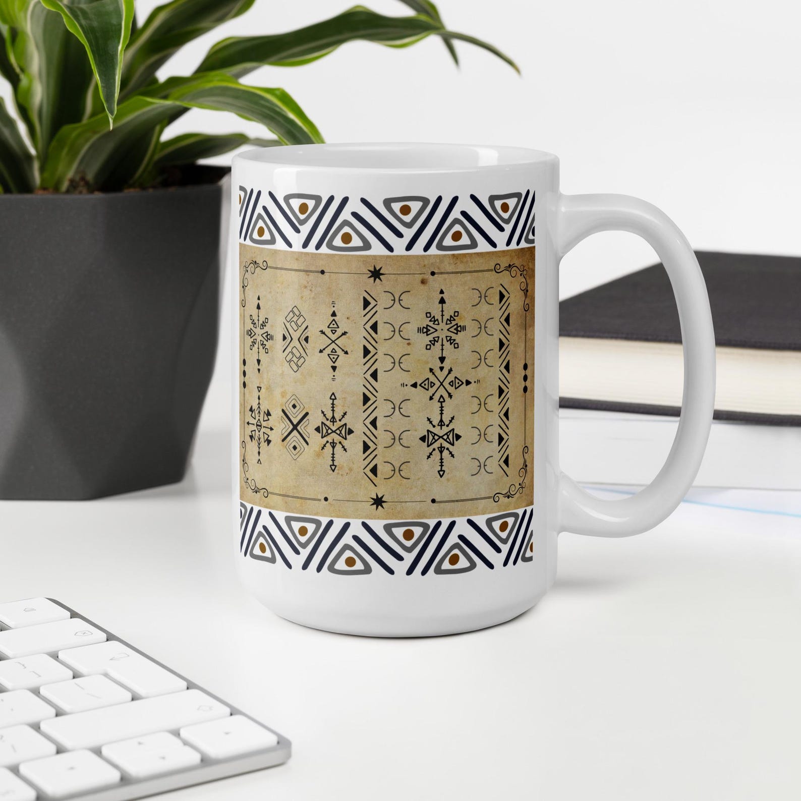 Berber Tifinagh Symbol Ceramic Mug for Kitchen Dining
