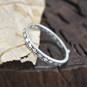 Berber Yaz Symbol Solid 925 Silver Band Ring