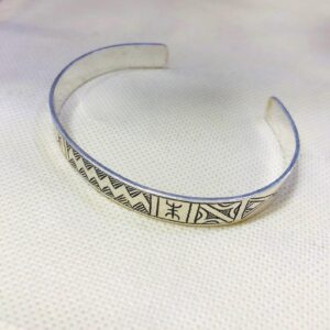 Amazigh 925 Sterling Silver Hand Engraved berbère Bracelet