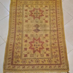 Amazigh Unique Antique Golden carpet with historic symbolism Rug