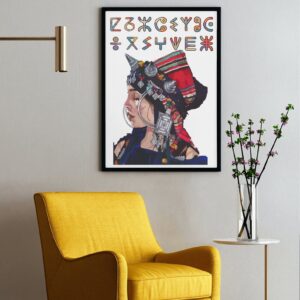 Amazigh Berber Kabyle Woman Digital Print Algeria Poster Download
