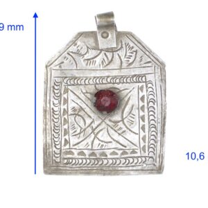 Amazigh Old Silver KTAB Amulet Necklace Antique Talisman