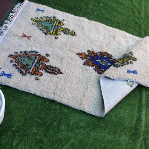 Berber Symbol Handmade Vivid Color Sheep Wool Rug