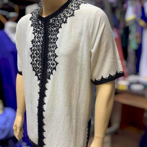 Amazigh Traditional Men’s Loulan s Elegant Beige Tunic