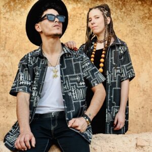 Berber Unisex Handmade Cotton Symbol Print Hand Shirt