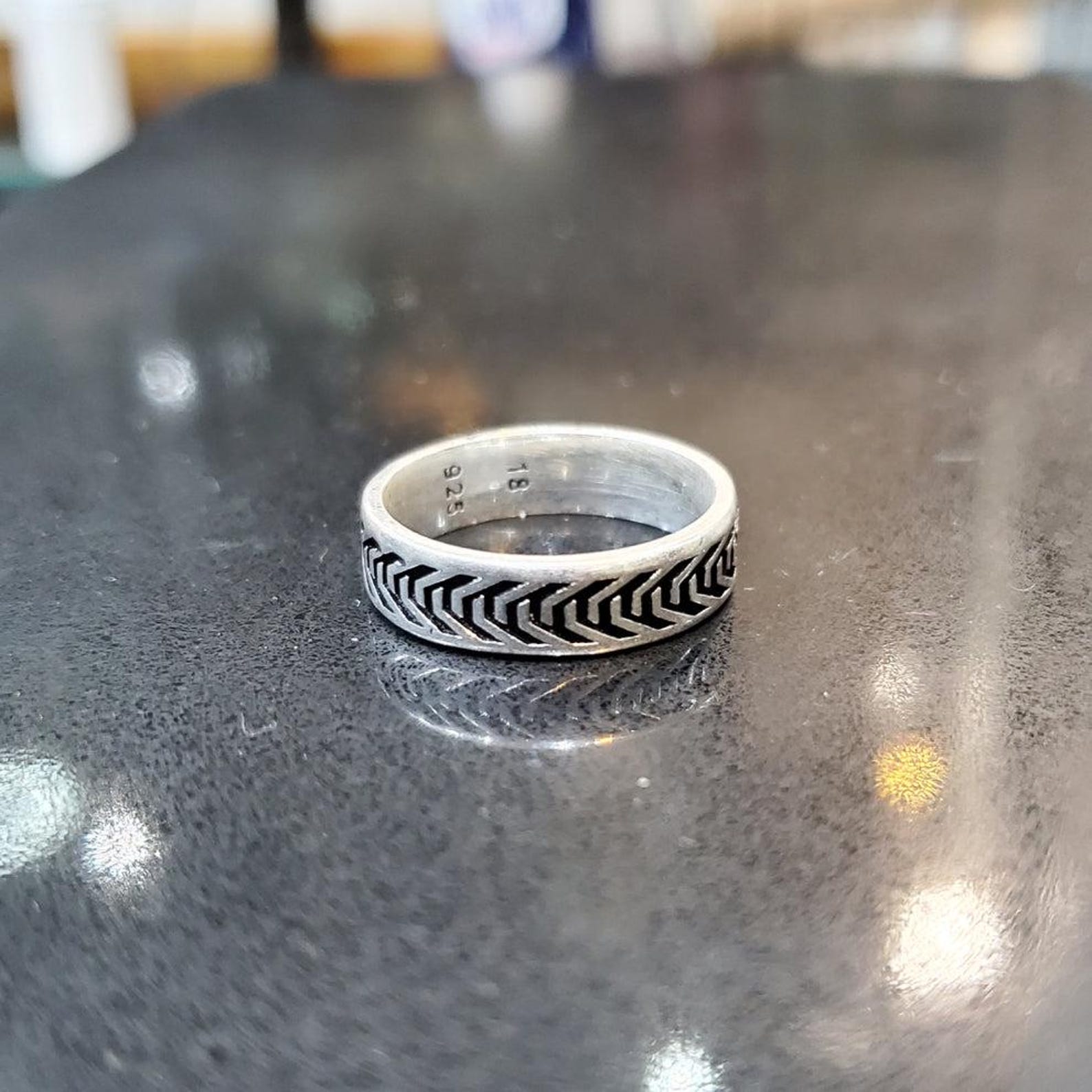 Berber Amazigh Hand-Engraved Sterling Silver Arrow Statement Ring
