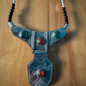 Amazigh Queen of Jewels Tuareg Silver Agate Necklace
