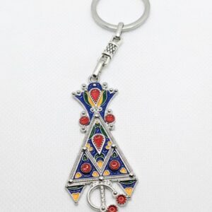 Amazigh Kabyle Fibula Enameled Steel Ethnic Jewelry Necklace for Women