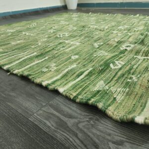 Berber Green Authentic Wool Tribal Boho Living Rug