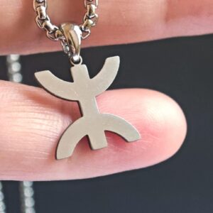 Amazigh Berber Kabyle Tifinagh Yaz Stainless Steel Men's Pendant Necklace