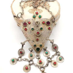 Berber Silver Coin Pendant Jewelry Leather Tribal Necklace