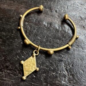 Amazigh Jonc Berbère Laiton Ajustable Losange Traditionnel Bracelet