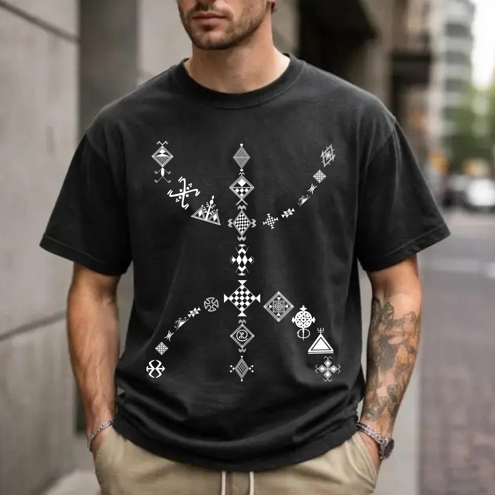 Amazigh Tshirt. Tshirt Dress for Everyday Personal Clothing Styling