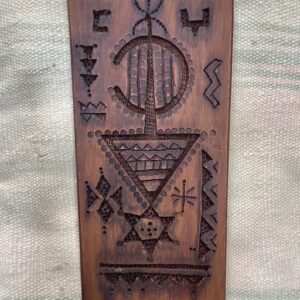 Berber Hand dark Carved Wooden Symbol Wall Art