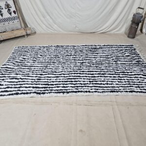 Berber Handwoven Maroccan Authentic Wool Carpet Geometric Rug