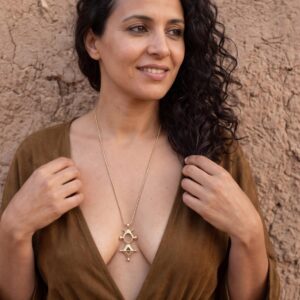 Berber Tuareg Brass Pendant Cross Spiritual Sahara Necklace