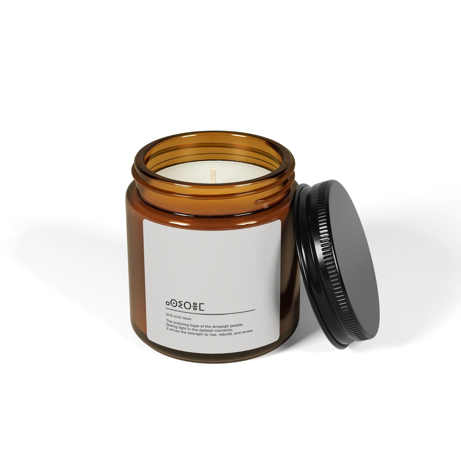 Berber Soy Candle HOPE Assirem Definition Tifinagh Multi-Size