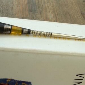 Berber Handmade Tuareg Engraved Amber Ebony Metal Bookmark