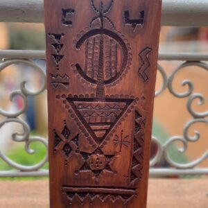 Berber Hand dark Carved Wooden Symbol Wall Art