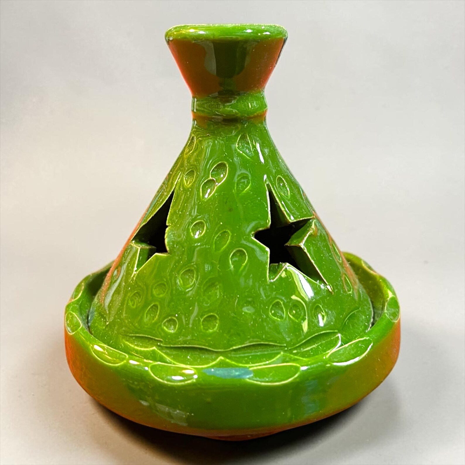Berber Handmade Mini Ceramic Tealight Tagine Candle Holder