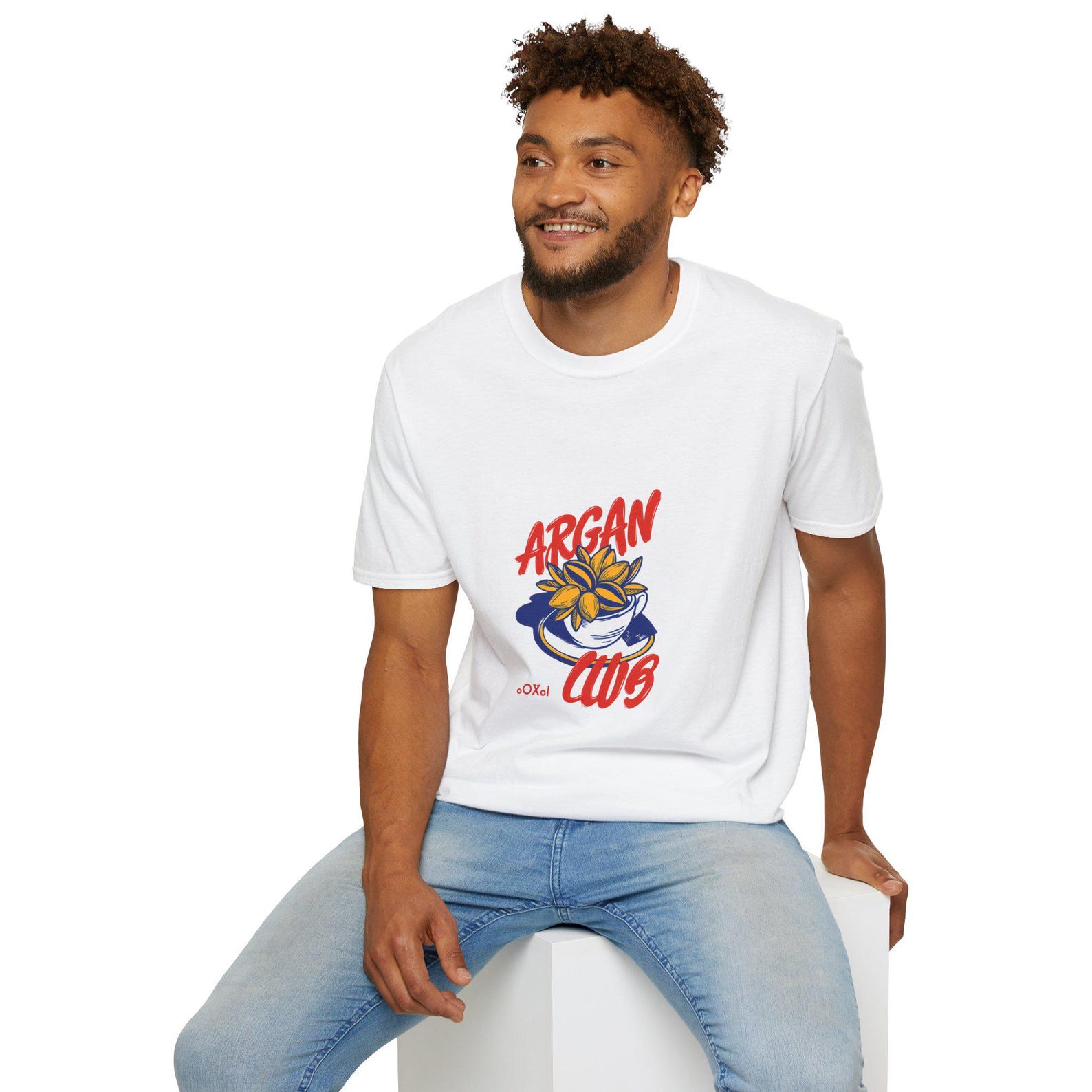 Berber ARGAN Heritage Roots T-Shirt White Black Shirt