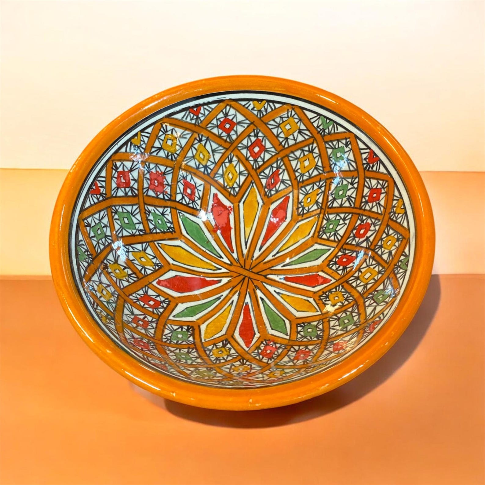Amazigh Ceramic Set Handmade Colorful Pottery Bowls Bowl