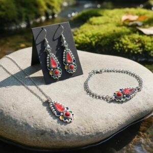 Amazigh Parure femme- kabyle berbère traditionnelle minimaliste avec une chaîne Parure ethnique