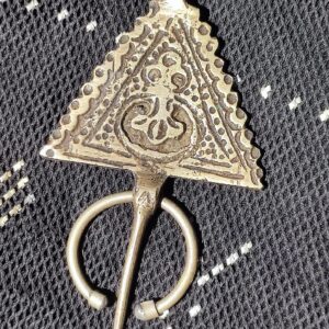 Amazigh Triangular Black Silver Tribal fibula for Everyday Personal Jewelry Styling