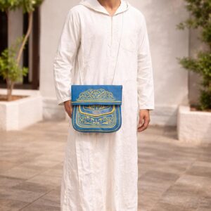 Berber Agrab Leather Handmade Souss Pouch Traditional Bag