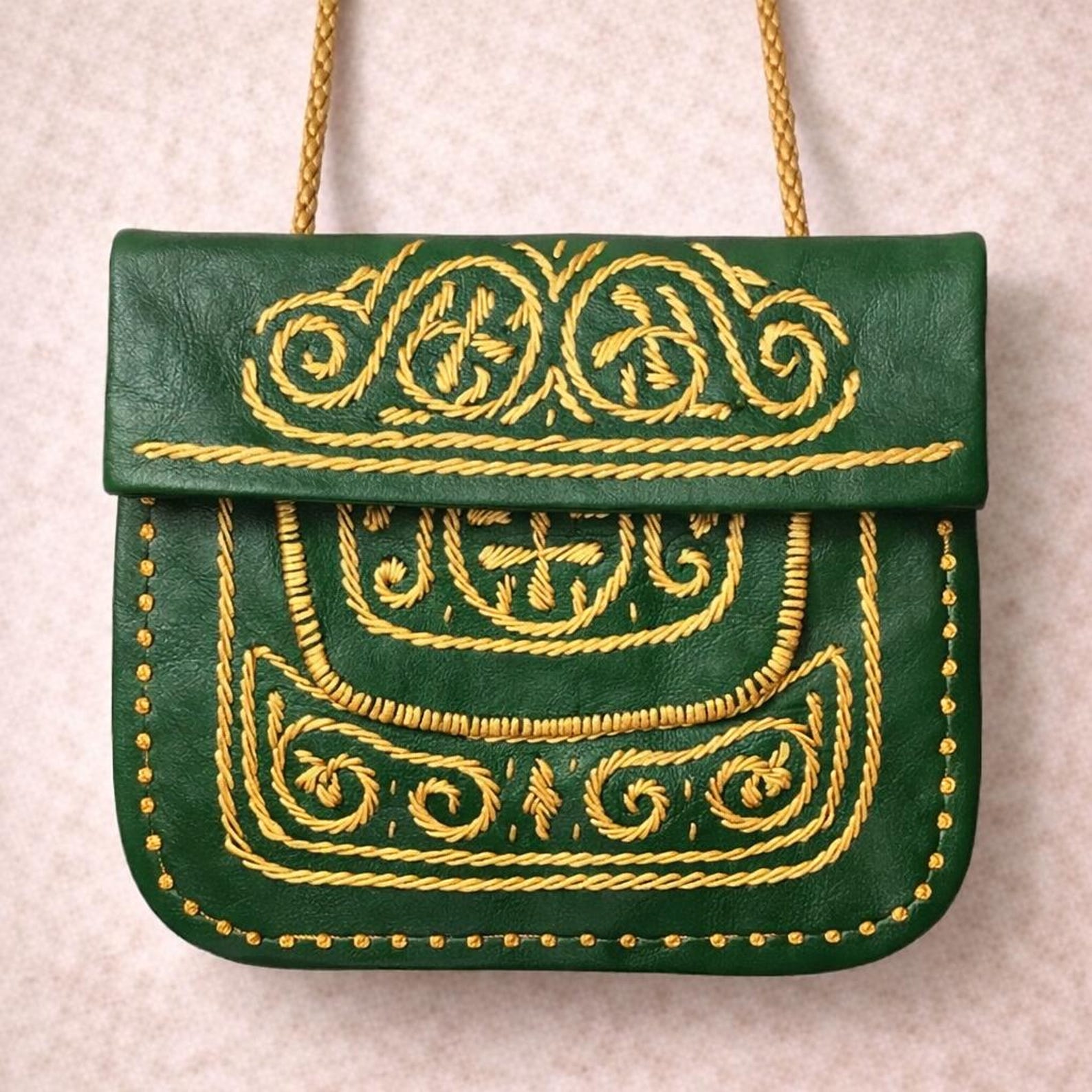 Berber Agrab Leather Handmade Souss Pouch Traditional Bag
