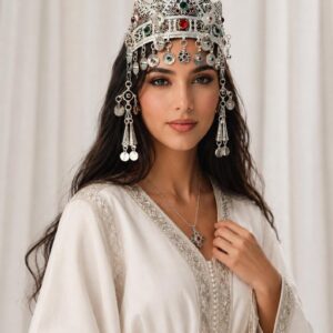 Berber Bridal Crown Wedding Headpiece Silver Tribal Headband