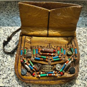 Berber Rare Vintage Leather Authentic Handmade Purse Bag