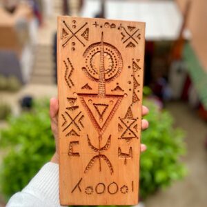 Berber Hand Carved Wooden Symbol Wall Art Decor