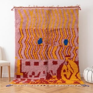 Berber Wool Geometric Neutral Living Room Rug Design