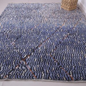 Berber Vintage Blue Rug 8.4 x 10 ft
