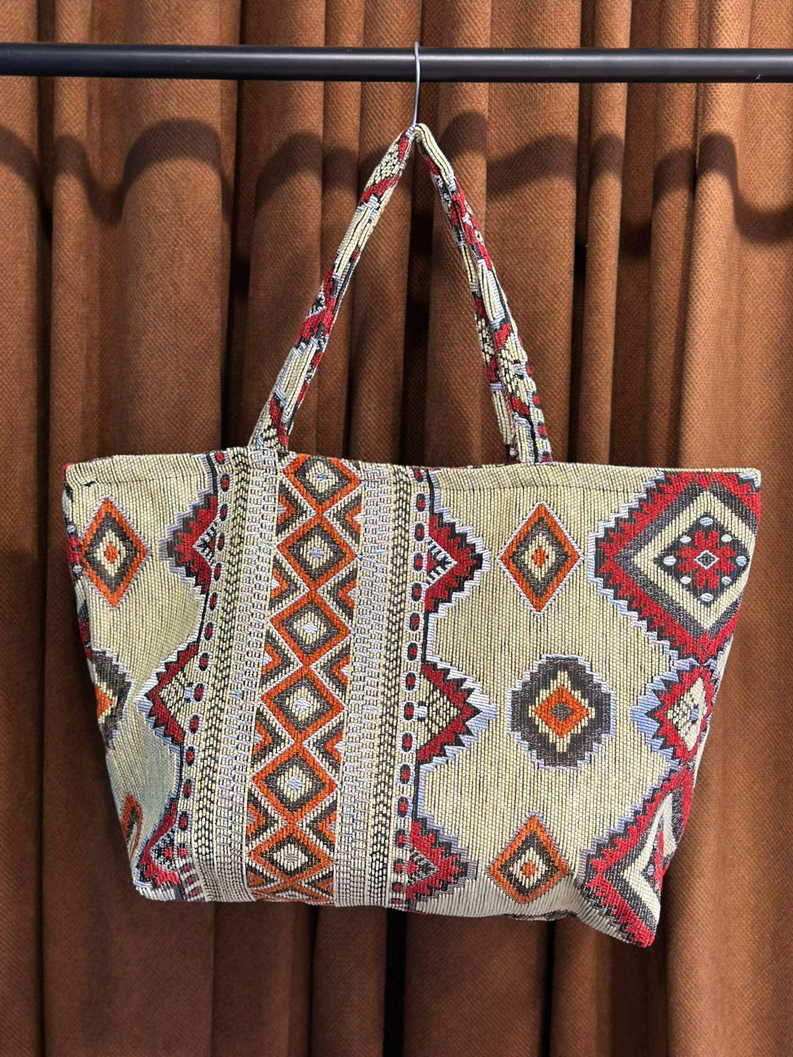 Berber Woven Tote Handmade Boho Shoulder Ethnic Bag