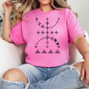 Berber Kabyle Yaz Symbol Design Traditional Style Shirt