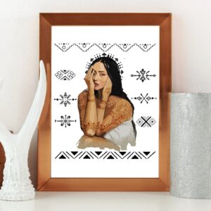 Amazigh Berber Kabyle Woman Symbol Poster PNG Digital Download