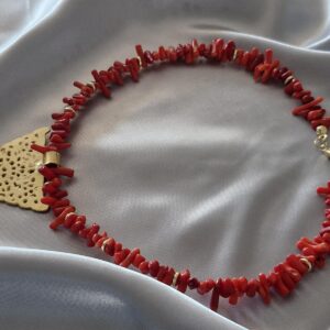 Amazigh Kabyle Red Coral Medallion Corail Necklace Jewelry