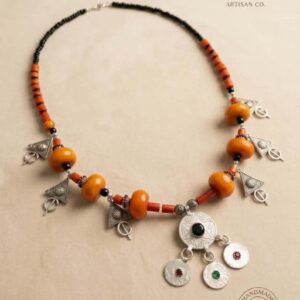 Amazigh Handmade Necklace- Boho Tribal Jewelry Ethnic Pendanttif Necklace Statement Beaded Necklace