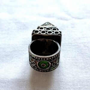 Amazigh à cône pyramidale Silver Ring tribale berbère