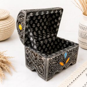 Berber Handmade Jewelry Box Storage Chest Decorative Treasure
