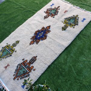 Berber Symbol Handmade Vivid Color Sheep Wool Rug